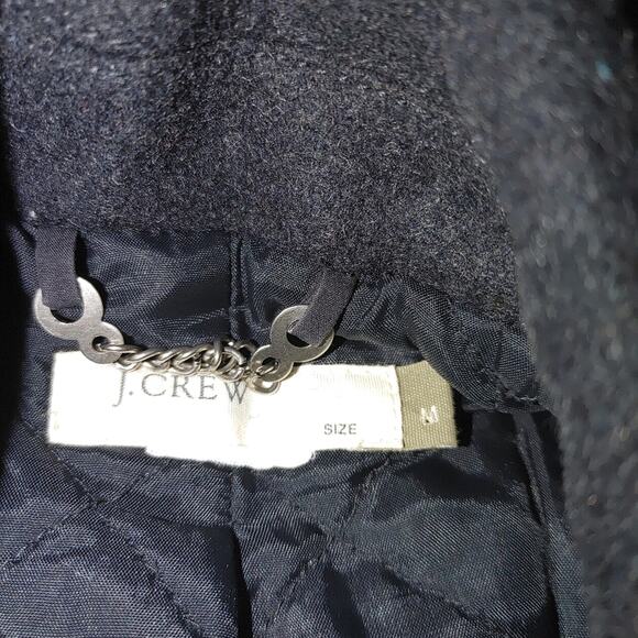 Women's J Crew wool pea coat, medium, lined, Dark Gray - Picture 3 of 5